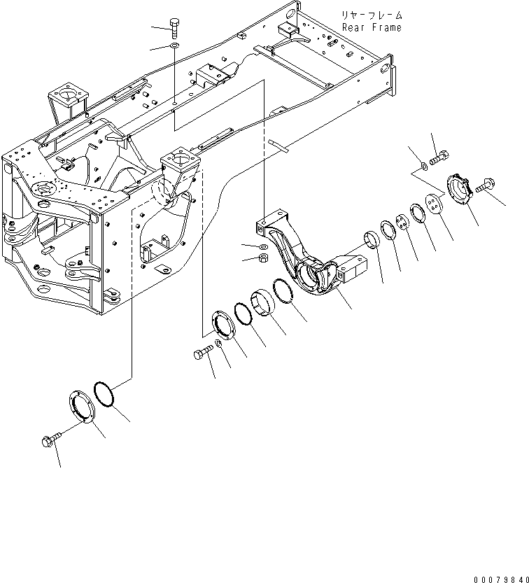 Wheel Loaders Komatsu / WA380-5L S/N A52001-UP(WA380-0E) / REAR AXLE SUPPORT(210110 : J4210-01A0)