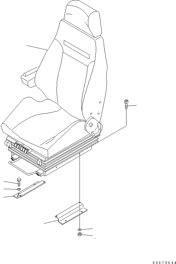 Wheel Loaders Komatsu / WA380-5L S/N A52001-UP(WA380-0E) / OPERATOR SEAT (ISRINGHAUSEN WITH JOYSTICK STEERING) (FRONT CONTROLS)(240060 : K0110-05A0)