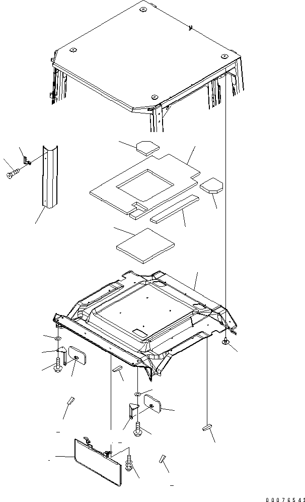 Wheel Loaders Komatsu / WA380-5L S/N A52001-UP(WA380-0E) / ROPS CAB (ROOF COVERS AND MIRRORS)(#A52001-A52189)(240130 : K0210-03A0)