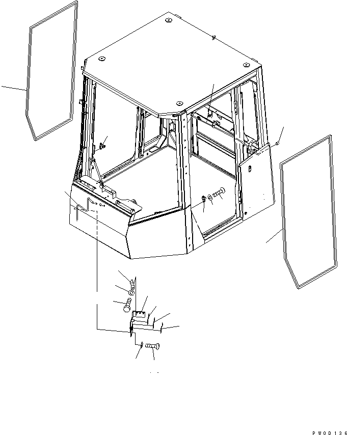 Wheel Loaders Komatsu / WA380-5L S/N A52001-UP(WA380-0E) / ROPS CAB (WINDOW WASHER)(#A52001-A52189)(240160 : K0210-06A0)