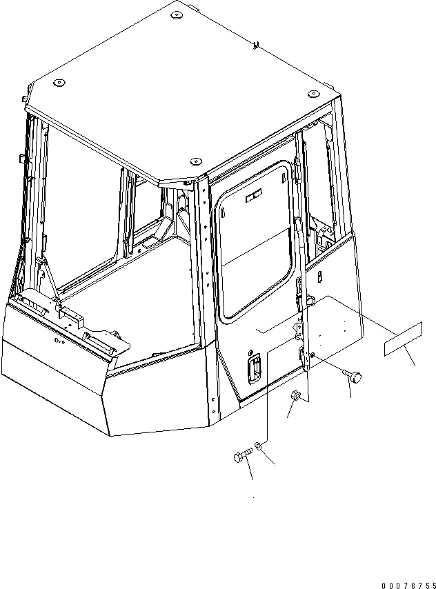 Wheel Loaders Komatsu / WA380-5L S/N A52001-UP(WA380-0E) / ROPS CAB (DOOR MOUNTING)(#A52001-A52189)(240280 : K0210-18A0)