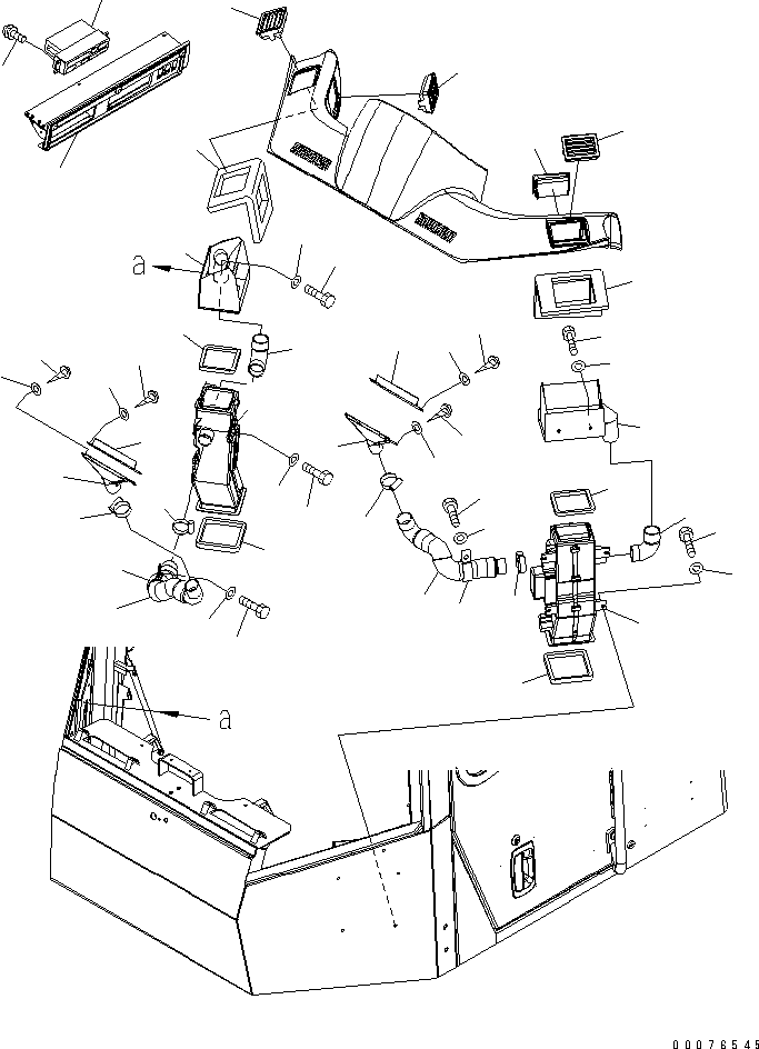 Wheel Loaders Komatsu / WA380-5L S/N A52001-UP(WA380-0E) / ROPS CAB (FRITZMEIER) (AIR DUCTS)(#A52190-)(240490 : K0210-40A0)