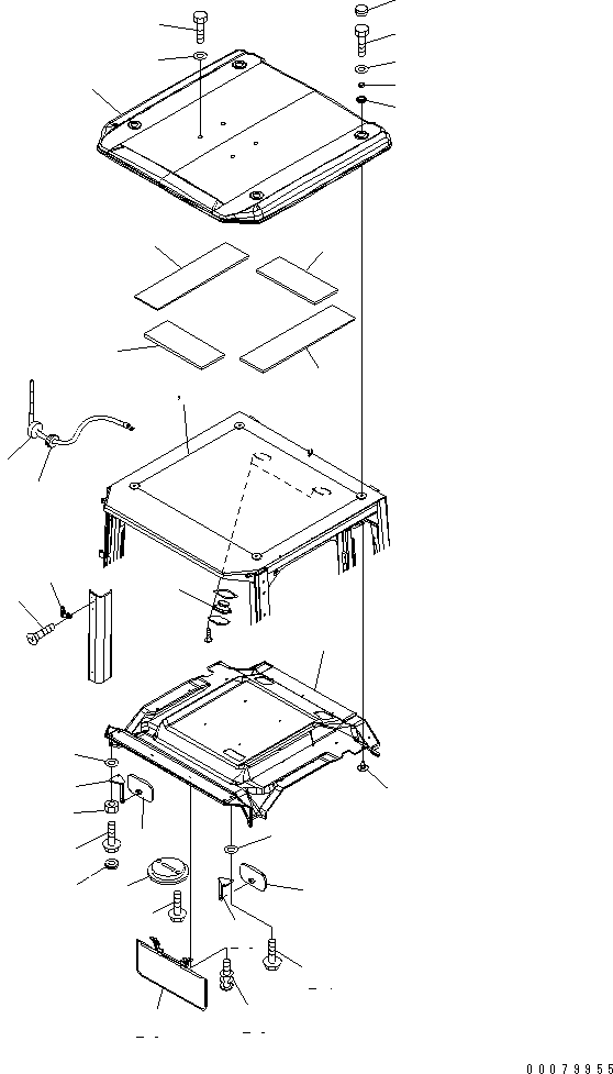 Wheel Loaders Komatsu / WA380-5L S/N A52001-UP(WA380-0E) / ROPS CAB (FRITZMEIER) (ROOF COVERS AND MIRROR)(#A52190-)(240450 : K0210-36A0)