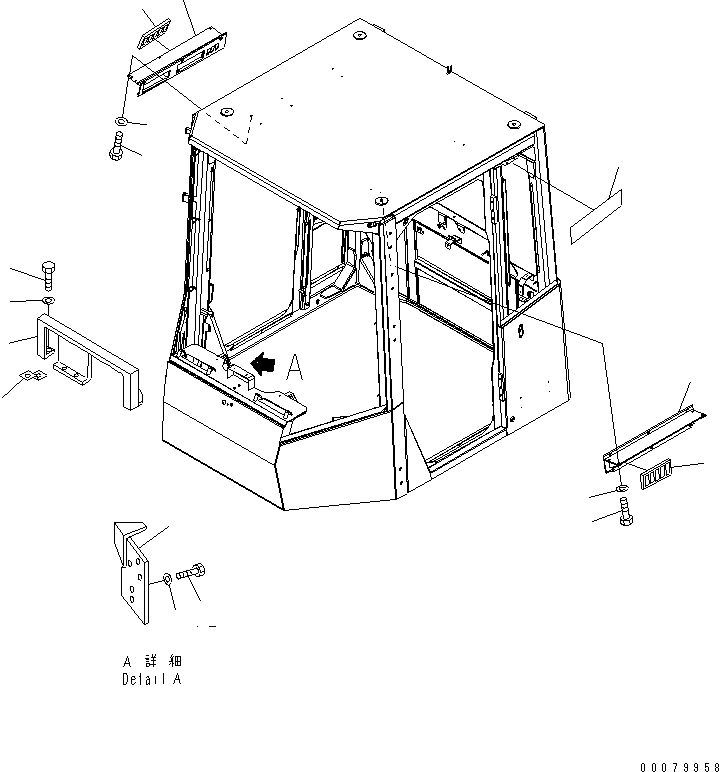 Wheel Loaders Komatsu / WA380-5L S/N A52001-UP(WA380-0E) / ROPS CAB (FRITZMEIER) (A/C COVERS)(#A52190-)(240480 : K0210-39A0)