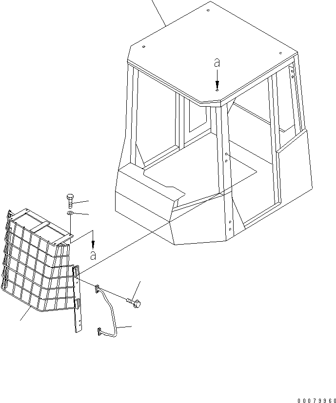 Wheel Loaders Komatsu / WA380-5L S/N A52001-UP(WA380-0E) / ROPS CAB (FRITZMEIER) (WASTE HANDLER WINDSHIELD GUARD)(240550 : K0210-46A0)