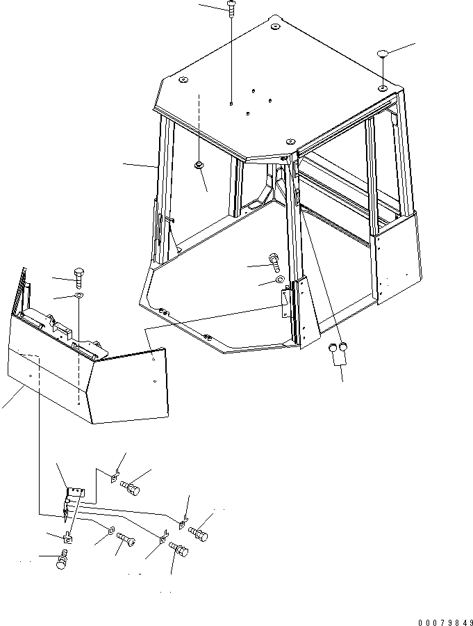 Wheel Loaders Komatsu / WA380-5L S/N A52001-UP(WA380-0E) / ROPS CANOPY(240600 : K0410-01A0)