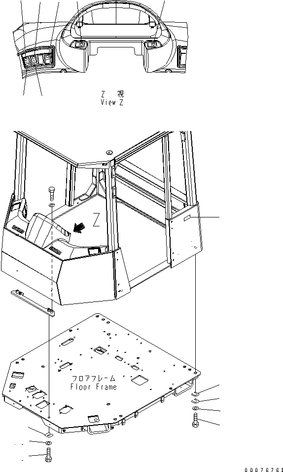 Wheel Loaders Komatsu / WA380-5L S/N A52001-UP(WA380-0E) / ROPS CANOPY (DECALS)(240620 : K0410-03A0)