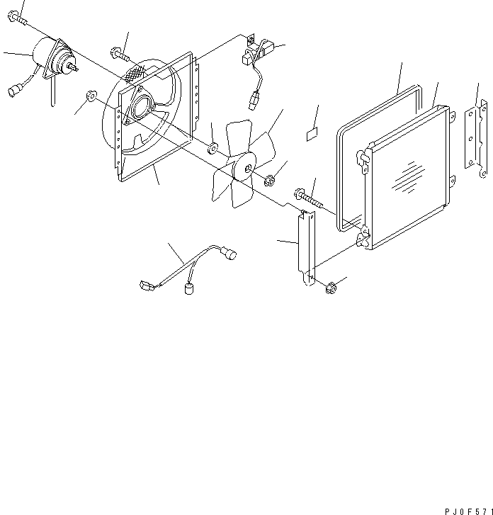 Wheel Loaders Komatsu / WA380-5L S/N A52001-UP(WA380-0E) / AIR CONDITIONER (CONDENSER)(240660 : K0710-03A1)