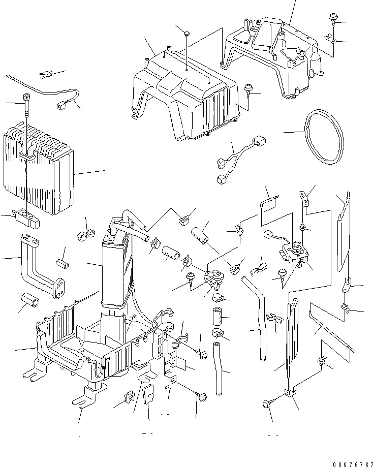 Wheel Loaders Komatsu / WA380-5L S/N A52001-UP(WA380-0E) / AIR CONDITIONER / HEATER (UNIT ASSEMBLY)(240670 : K0710-05A0)