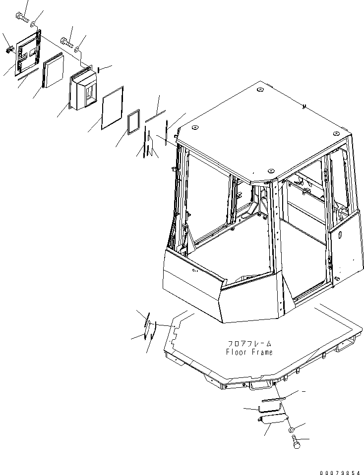 Wheel Loaders Komatsu / WA380-5L S/N A52001-UP(WA380-0E) / AIR CONDITIONER AND HEATER DUCTS (AIR FILTER)(240730 : K0712-01A0)