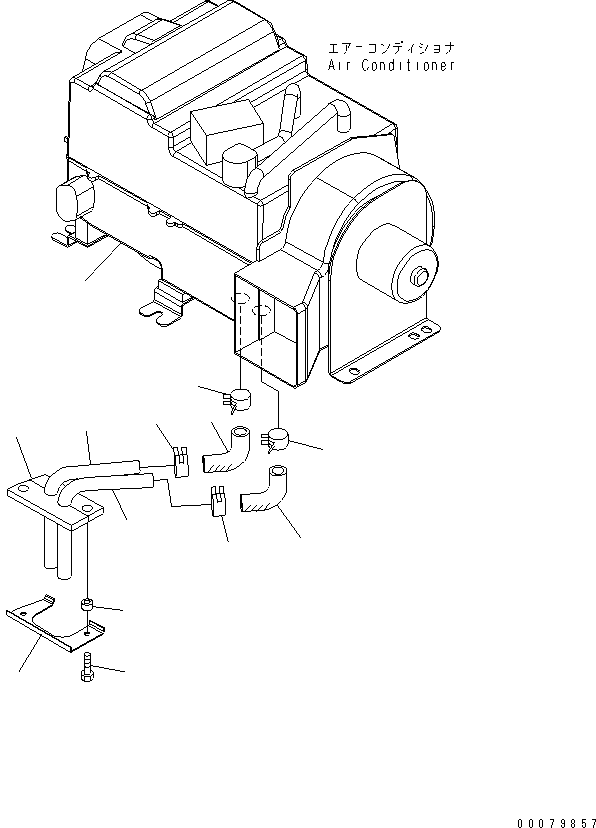 Wheel Loaders Komatsu / WA380-5L S/N A52001-UP(WA380-0E) / HEATER PIPING (IN CAB)(240760 : K0713-02A0)