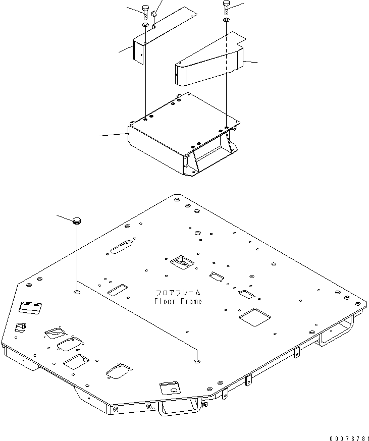 Wheel Loaders Komatsu / WA380-5L S/N A52001-UP(WA380-0E) / FLOOR FRAME (FLOOR COVER)(240840 : K4200-16A0)