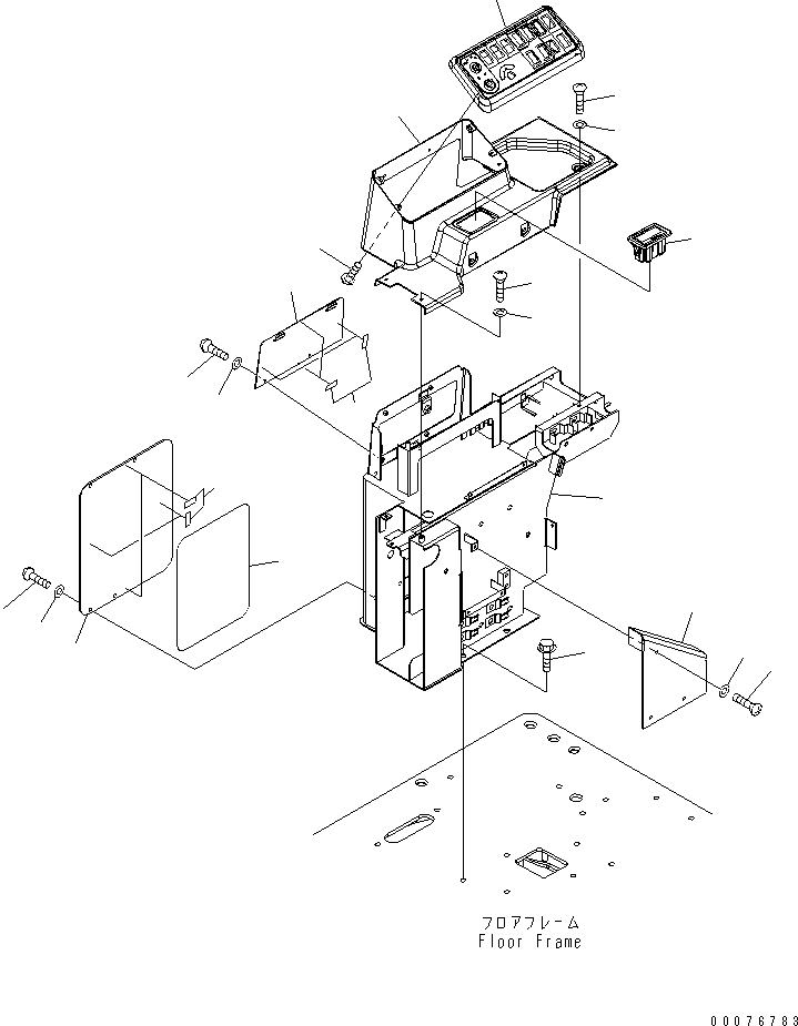 Wheel Loaders Komatsu / WA380-5L S/N A52001-UP(WA380-0E) / FLOOR FRAME (RIGHT CONSOLE COVER)(240860 : K4200-18A0)