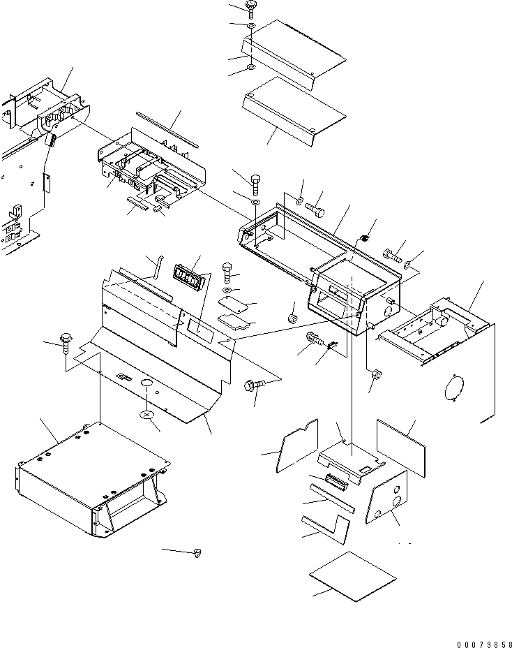 Wheel Loaders Komatsu / WA380-5L S/N A52001-UP(WA380-0E) / FLOOR FRAME (REAR CONSOLE)(240870 : K4200-21A0)