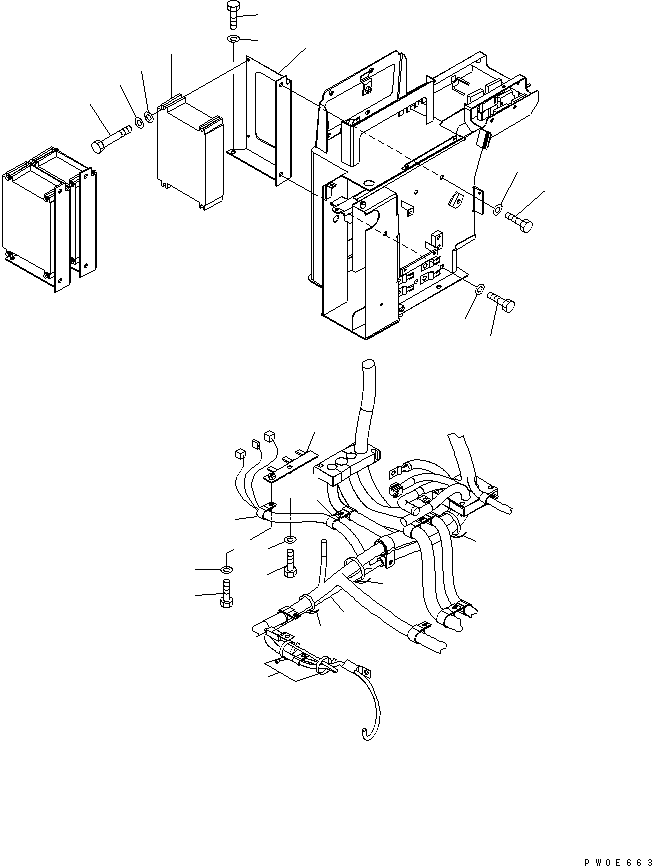 Wheel Loaders Komatsu / WA380-5L S/N A52001-UP(WA380-0E) / FLOOR FRAME (LOADER CONTROLLER - JOYSTICK STEERING)(240900 : K4200-26A0)