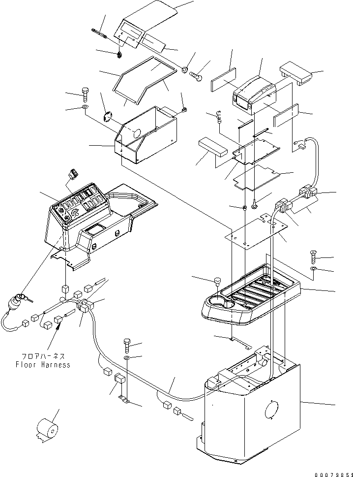 Wheel Loaders Komatsu / WA380-5L S/N A52001-UP(WA380-0E) / FLOOR FRAME (LOAD METER PRINTER)(240910 : K4200-27A0)