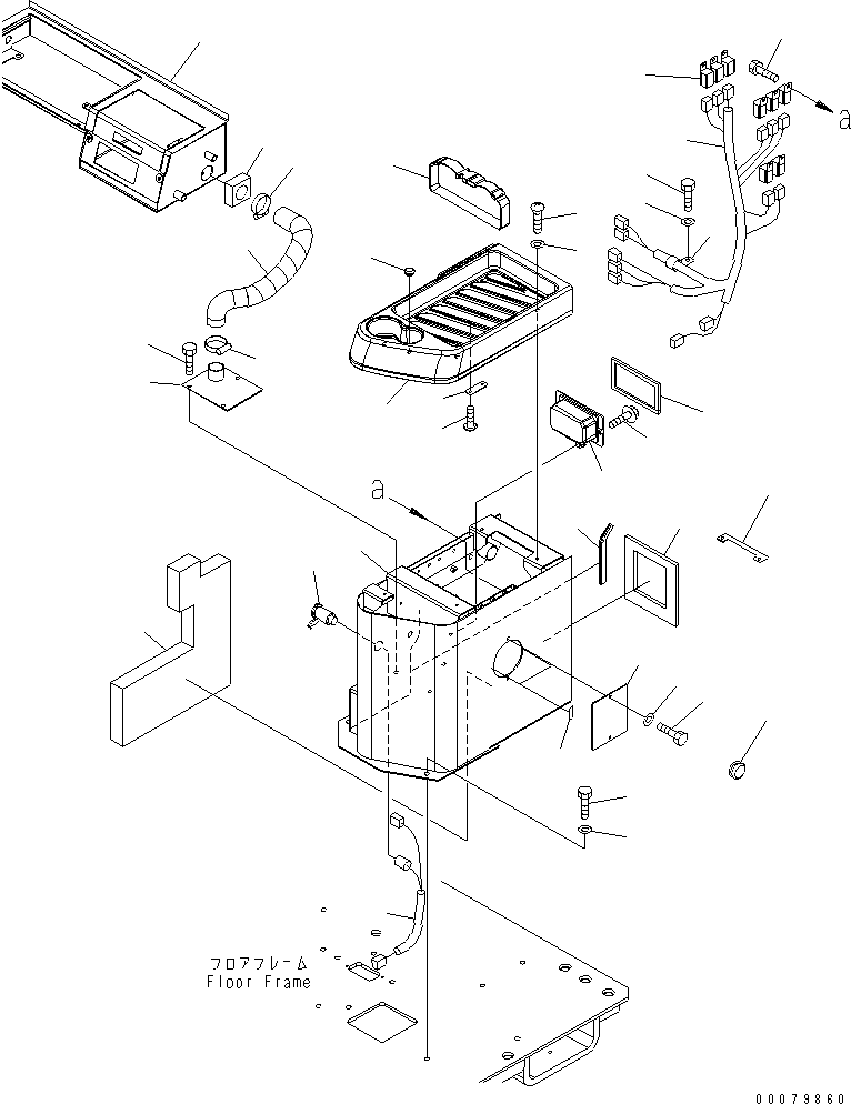 Wheel Loaders Komatsu / WA380-5L S/N A52001-UP(WA380-0E) / FLOOR FRAME (LEFT CONSOLE)(240930 : K4200-29A0)