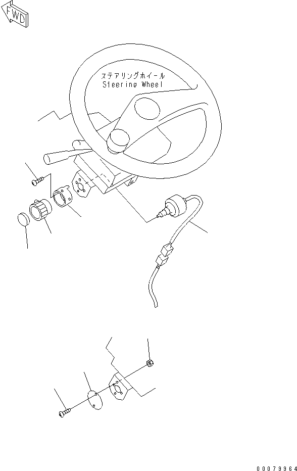 Wheel Loaders Komatsu / WA380-5L S/N A52001-UP(WA380-0E) / FLOOR FRAME (WINDSHIELD WIPER SWITCH)(240950 : K4200-30A0)