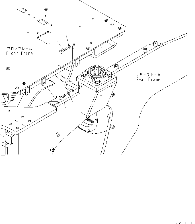 Wheel Loaders Komatsu / WA380-5L S/N A52001-UP(WA380-0E) / FLOOR FRAME (GROUND CABLE)(241000 : K4210-07A1)