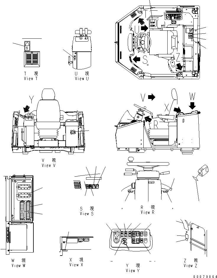 Wheel Loaders Komatsu / WA380-5L S/N A52001-UP(WA380-0E) / MARKS AND DECALS (INSIDE CAB)(241060 : K4215-01A0)