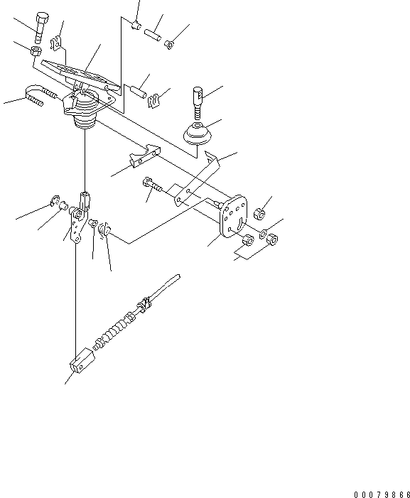Wheel Loaders Komatsu / WA380-5L S/N A52001-UP(WA380-0E) / FLOOR FRAME (ACCELERATOR PEDAL)(241090 : K4410-15A0)