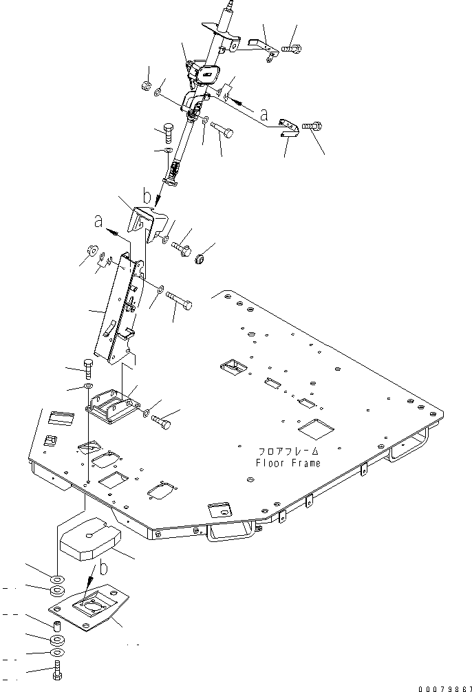 Wheel Loaders Komatsu / WA380-5L S/N A52001-UP(WA380-0E) / STEERING WHEEL AND COLUMN (MOUNTING)(241110 : K4420-02A0)
