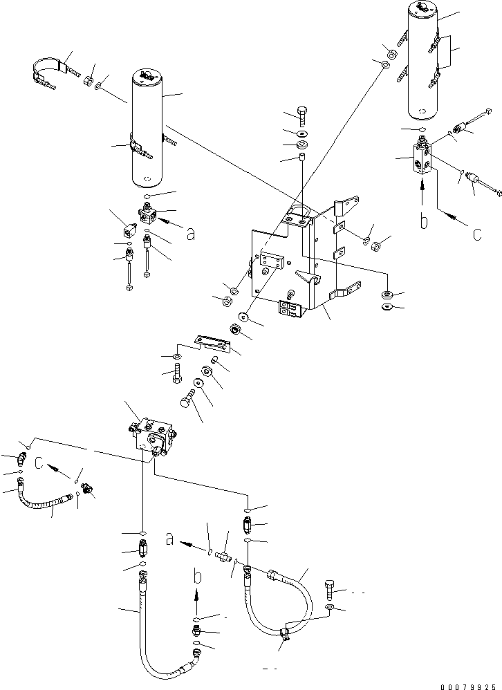 Wheel Loaders Komatsu / WA380-5L S/N A52001-UP(WA380-0E) / BRAKE CONTROL (CHARGE VALVE PIPING)(241210 : K4460-05A0)