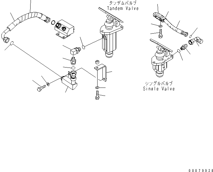 Wheel Loaders Komatsu / WA380-5L S/N A52001-UP(WA380-0E) / BRAKE CONTROL (BRAKE OIL LINE)(241260 : K4460-11A0)
