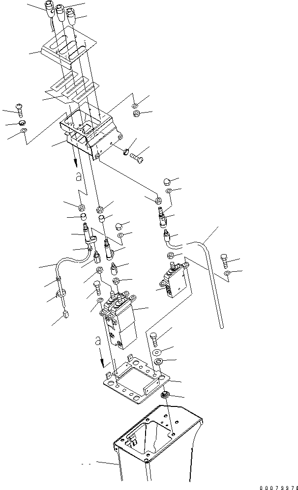 Wheel Loaders Komatsu / WA380-5L S/N A52001-UP(WA380-0E) / LOADER CONTROL (LEVERS WITH 3-SPOOL VALVE)(241350 : K4500-03A2)