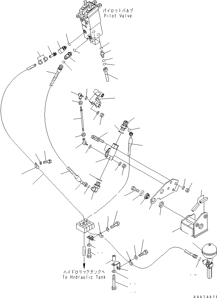 Wheel Loaders Komatsu / WA380-5L S/N A52001-UP(WA380-0E) / LOADER CONTROL (SAFETY LOCK VALVE PIPING - 2-SPOOL VALVE)(241400 : K4500-11A0)