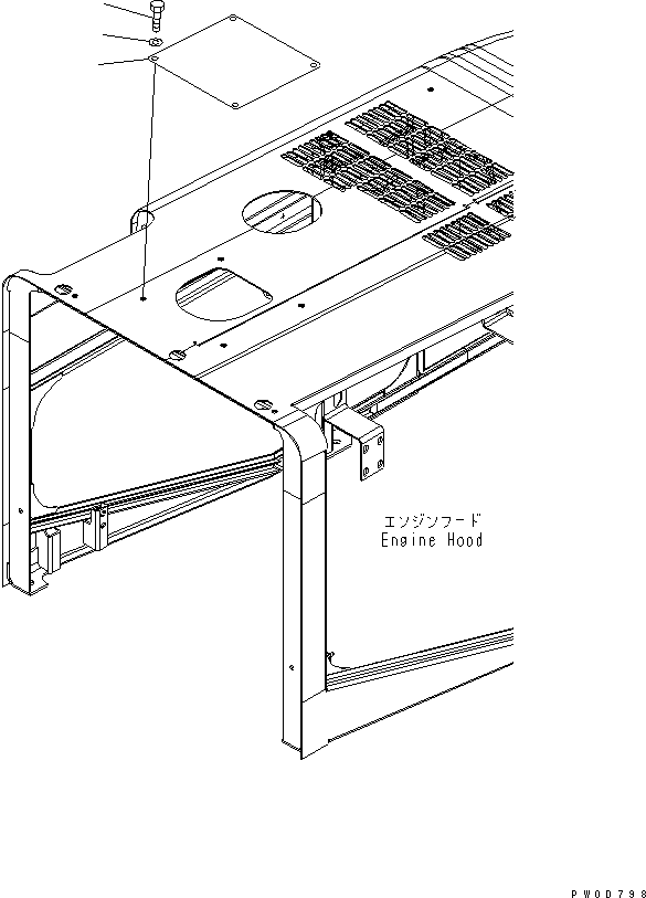Wheel Loaders Komatsu / WA380-5L S/N A52001-UP(WA380-0E) / HOOD (PLATE)(270030 : M4100-03A0)