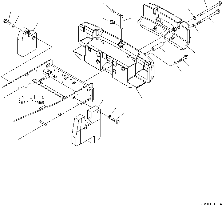 Wheel Loaders Komatsu / WA380-5L S/N A52001-UP(WA380-0E) / COUNTERWEIGHT (ADDITIONAL WEIGHT)(270310 : M4510-01A1)