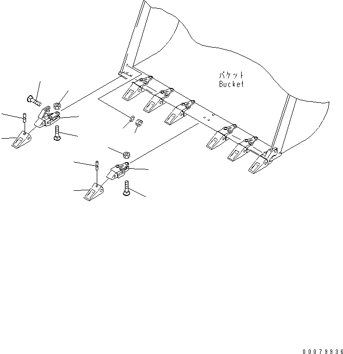 Wheel Loaders Komatsu / WA380-5L S/N A52001-UP(WA380-0E) / TOOTH KIT(330240 : T4130-01A0)