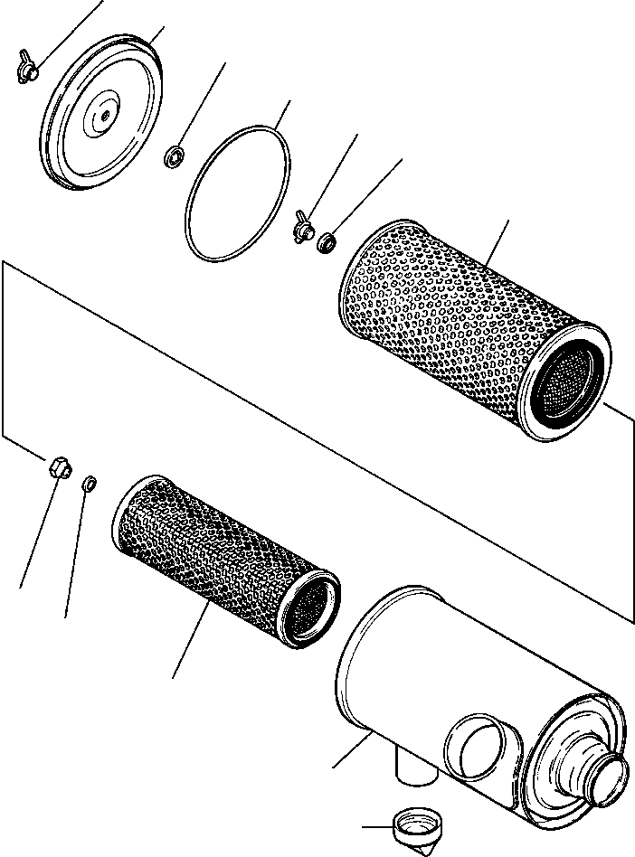 Wheel Loaders Komatsu / WA380-3L S/N A50001-UP(WA3803) / AIR CLEANER(01-020 : 01-020)