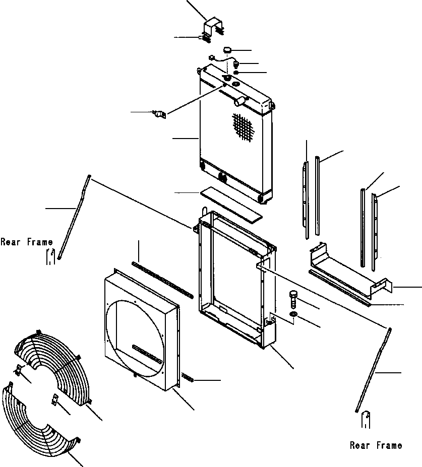 Wheel Loaders Komatsu / WA380-3L S/N A50001-UP(WA3803) / RADIATOR AND MOUNTING(01-030 : 01-030)