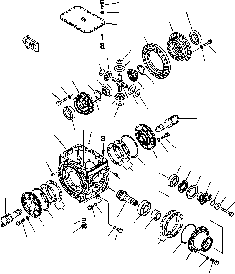 Wheel Loaders Komatsu / WA380-3L S/N A50001-UP(WA3803) / AXLE ASSEMBLY FRONT DIFFERENTIAL ASSEMBLY(03-010 : 03-010)
