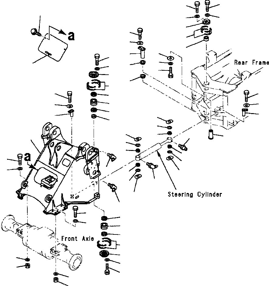 Wheel Loaders Komatsu / WA380-3L S/N A50001-UP(WA3803) / FRONT FRAME(05-002 : 05-002)