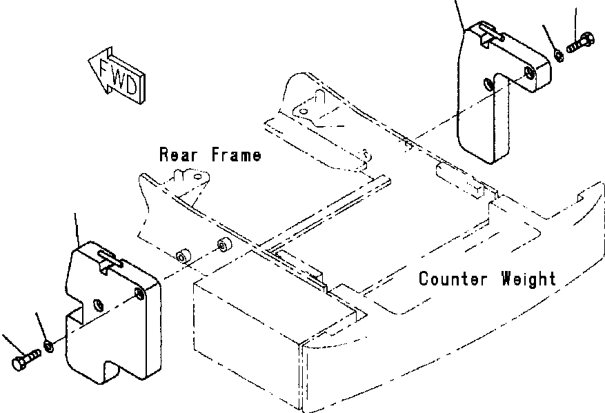 Wheel Loaders Komatsu / WA380-3L S/N A50001-UP(WA3803) / COUNTERWEIGHT (SIDE MOUNTED)(05-014 : 05-014)