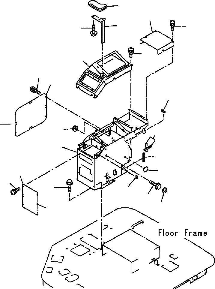 Wheel Loaders Komatsu / WA380-3L S/N A50001-UP(WA3803) / CONSOLE BOX RIGHT HAND(05-022 : 05-022)
