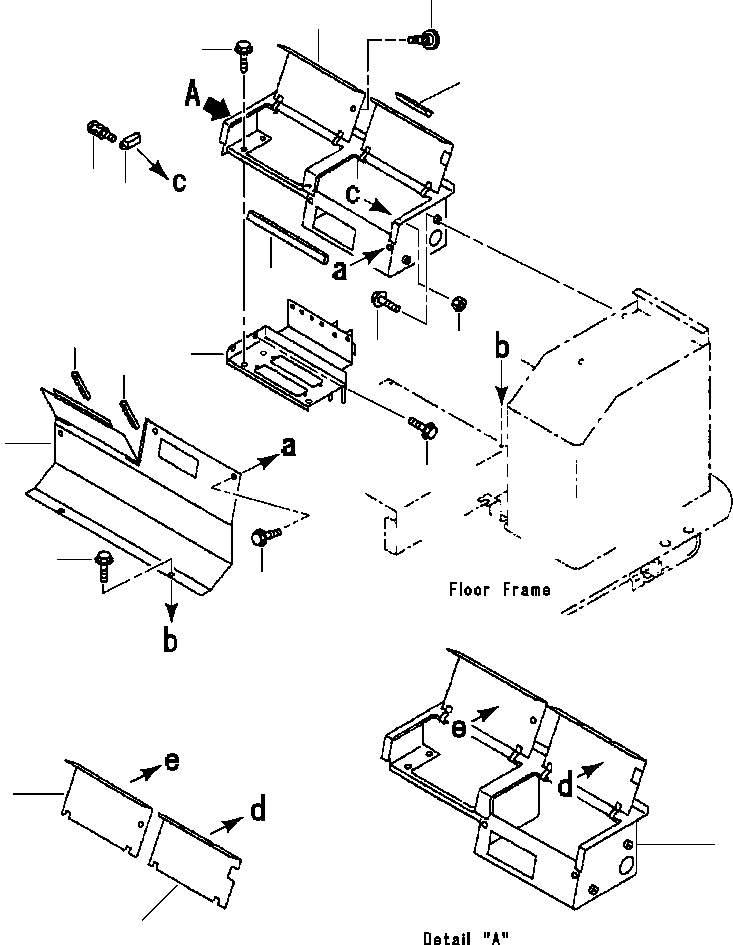 Wheel Loaders Komatsu / WA380-3L S/N A50001-UP(WA3803) / CONSOLE BOX REAR(05-026 : 05-026)