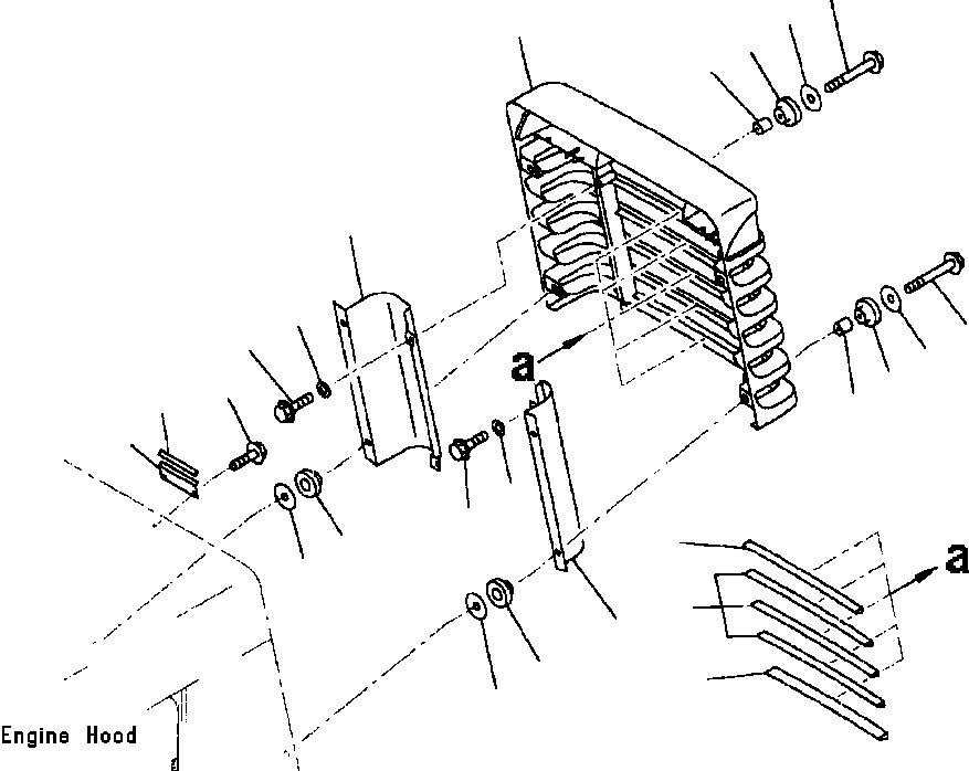 Wheel Loaders Komatsu / WA380-3L S/N A50001-UP(WA3803) / RADIATOR GUARD(05-030 : 05-030)