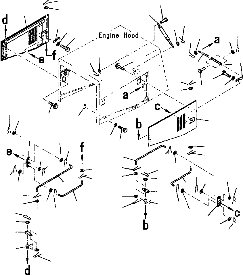 Wheel Loaders Komatsu / WA380-3L S/N A50001-UP(WA3803) / ENGINE SIDE DOORS(05-034 : 05-034)