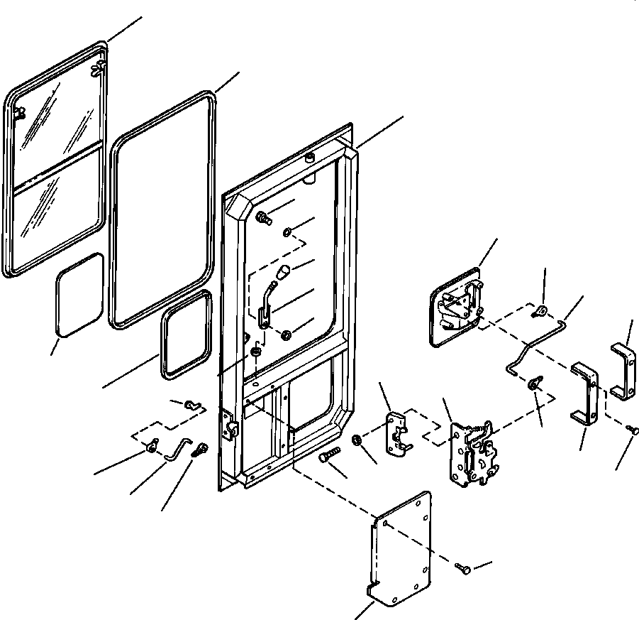 Wheel Loaders Komatsu / WA380-3L S/N A50001-UP(WA3803) / ROPS CAB ENTRY DOOR - L.H.(05-074 : 05-074)