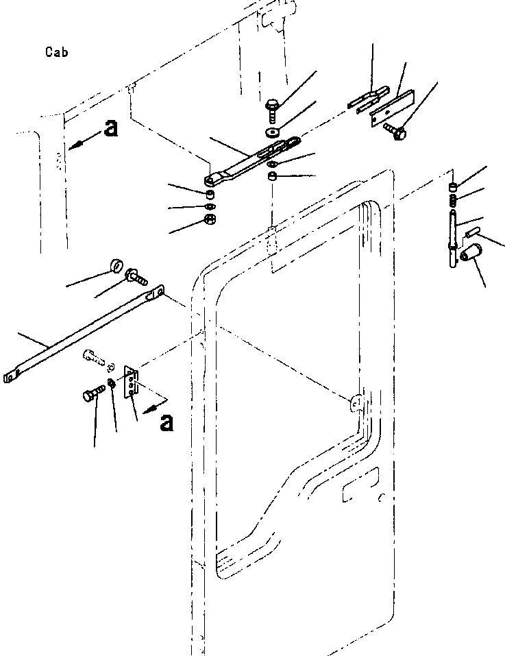 Wheel Loaders Komatsu / WA380-3L S/N A50001-UP(WA3803) / ROPS CAB DOOR RELATED PARTS(05-078 : 05-078)