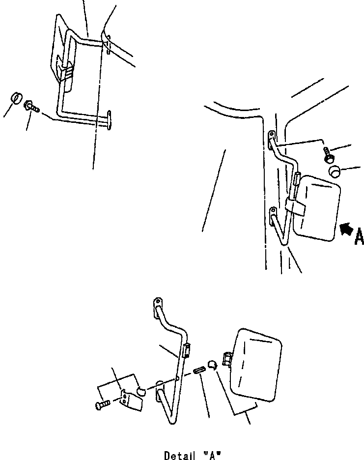Wheel Loaders Komatsu / WA380-3L S/N A50001-UP(WA3803) / OUTSIDE REAR VIEW MIRROR(05-086 : 05-086)