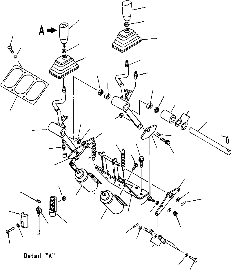 Wheel Loaders Komatsu / WA380-3L S/N A50001-UP(WA3803) / WORK EQUIPMENT CONTROL LEVERS (WITHOUT M.D.C. MONITOR