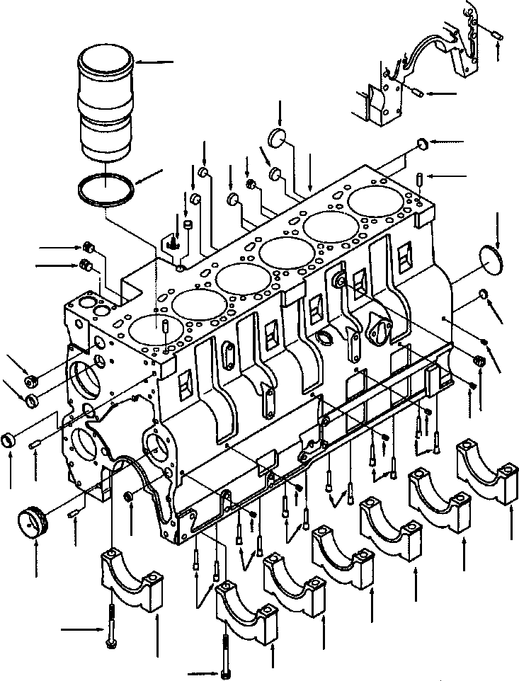 Wheel Loaders Komatsu / WA380-3L S/N A50001-UP(WA3803) / CYLINDER BLOCK(E2-002 : E2-002)