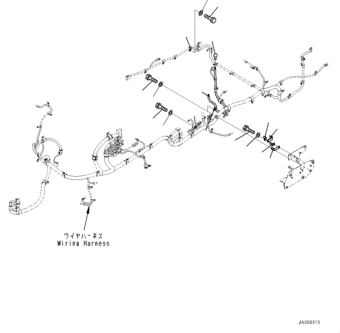 Wheel Loaders Komatsu / WA380-7 S/N H62051-UP(WA380_7H) / Rear Wiring Harness, Wiring Harness and Switch (2/2)(E006002 : E0202-001002)