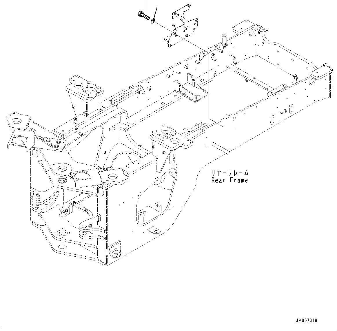 Wheel Loaders Komatsu / WA380-7 S/N H62051-UP(WA380_7H) / Rear Wiring Harness, Tandem, Mounting Bolt(E006006 : E0202-001006)