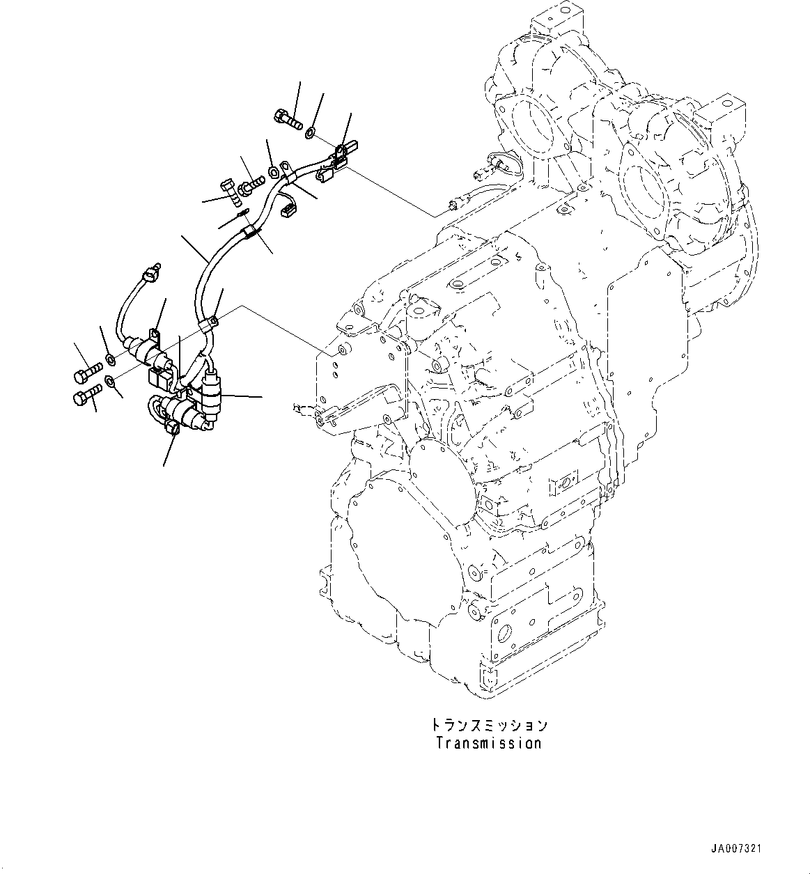 Wheel Loaders Komatsu / WA380-7 S/N H62051-UP(WA380_7H) / Rear Wiring Harness, Transmission Wiring Harness(E006009 : E0202-001009)